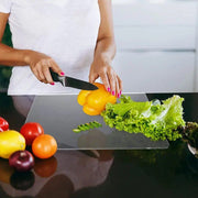 clear acrylic cutting board with lip, view 5 - MRSLM