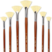 7-piece hog bristle fan brush set - MRSLM