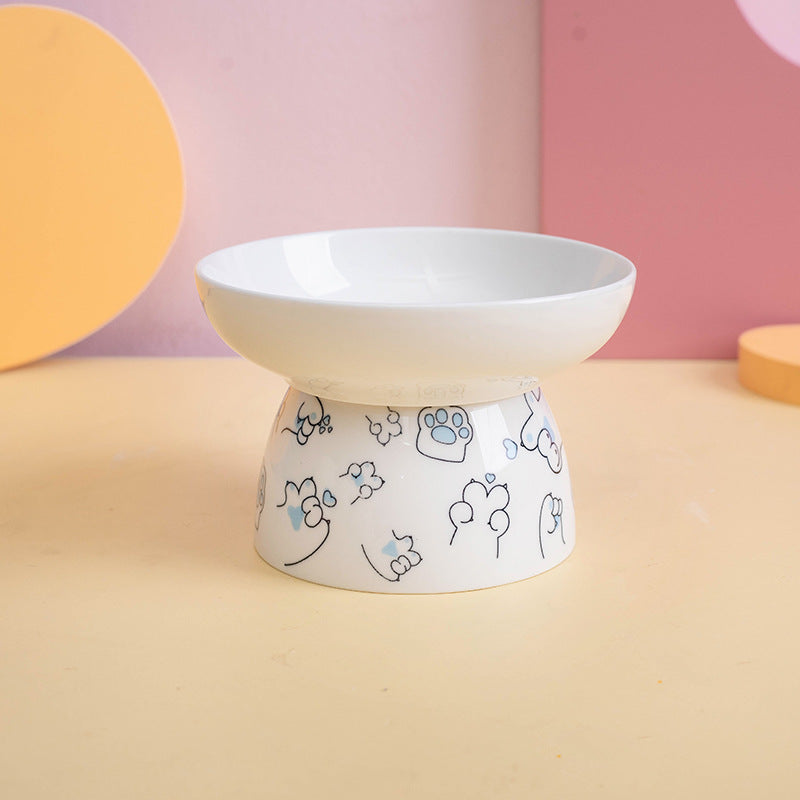 cartoon ceramic cat bowl, view 3 - MRSLM