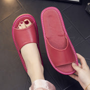 unisex cowhide home slippers, view 6 - MRSLM