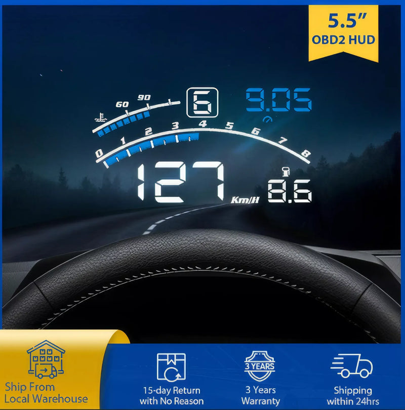 V41 OBDII head up display, view 4 - MRSLM