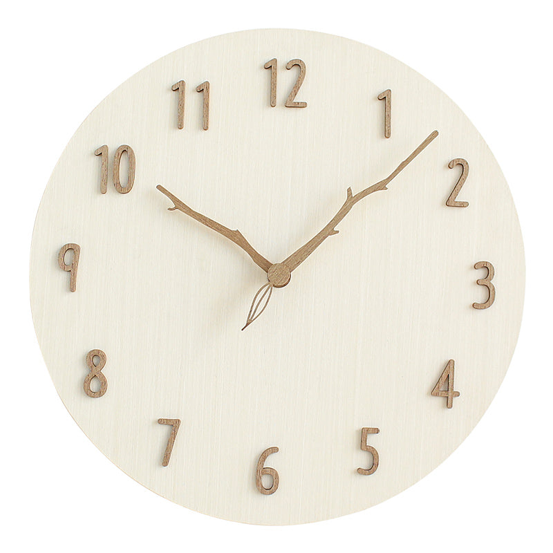 Creative mute wooden wall clock, view 2 - MRSLM