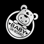reflective baby on board car decal, view 5 - MRSLM
