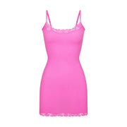 sling lace hip dress, view 4 - MRSLM