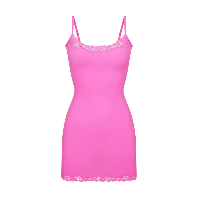 sling lace hip dress, view 4 - MRSLM