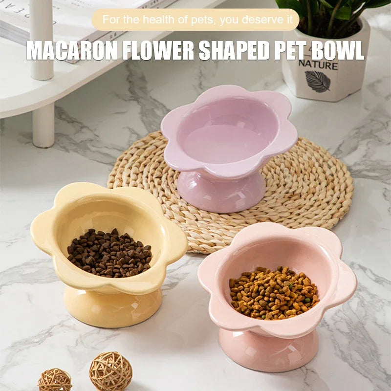 Elevated ceramic pet bowl, view 5 - MRSLM