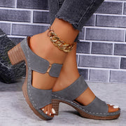 Round-toe high heel slippers, view 9 - MRSLM