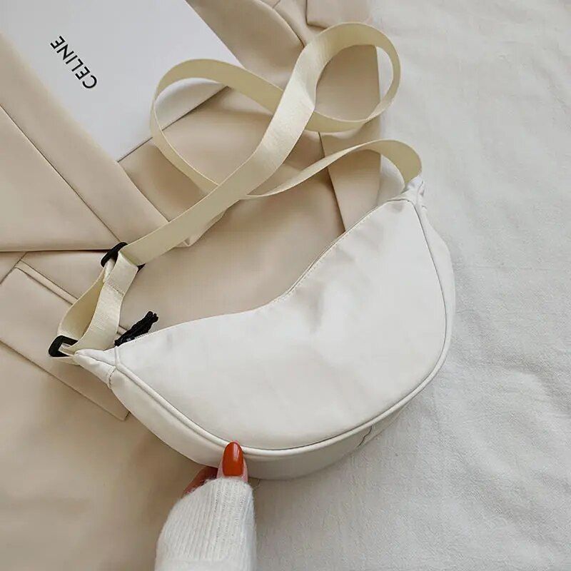 half moon crossbody bag, view 2 - MRSLM
