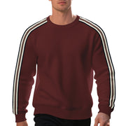 men's striped round neck sweater, view 2 - MRSLM