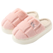 plaid plush cotton slippers, view 4 - MRSLM
