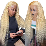long curly front lace wig, view 6 - MRSLM