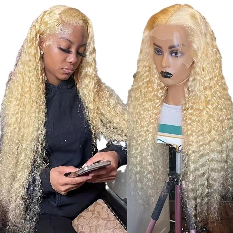 long curly front lace wig, view 6 - MRSLM