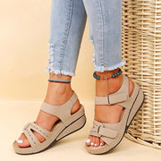 summer canvas wedge sandals - MRSLM