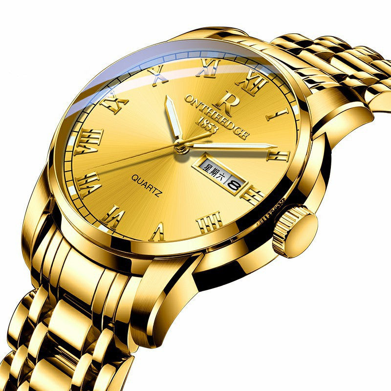 three needle steel quartz watch, view 6 - MRSLM