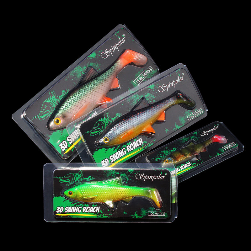 3D river roach paddle tail fishing lure, view 13 - MRSLM
