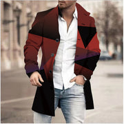 Men's stand collar plaid casual coat, view 11 - MRSLM