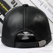 men's sheepskin leather baseball cap, view 3 - MRSLM