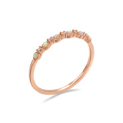 s925 silver simple opal ring, view 3 - MRSLM
