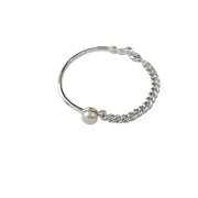 asymmetrical pearl bracelet, view 3 - MRSLM
