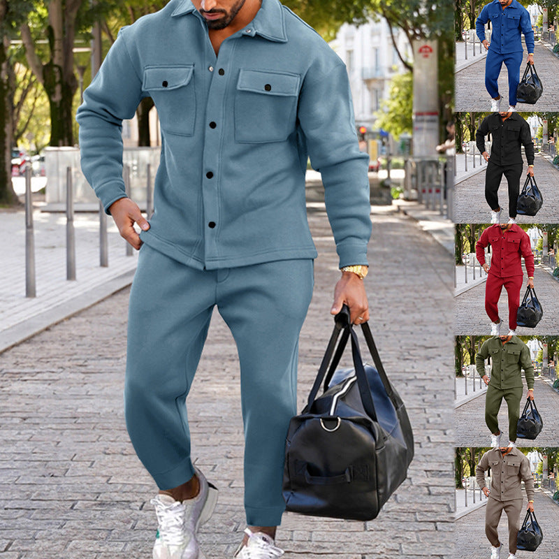 men's slim fit coat and pants set - MRSLM