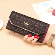 animal engraved women's long faux leather wallet, view 3 - MRSLM