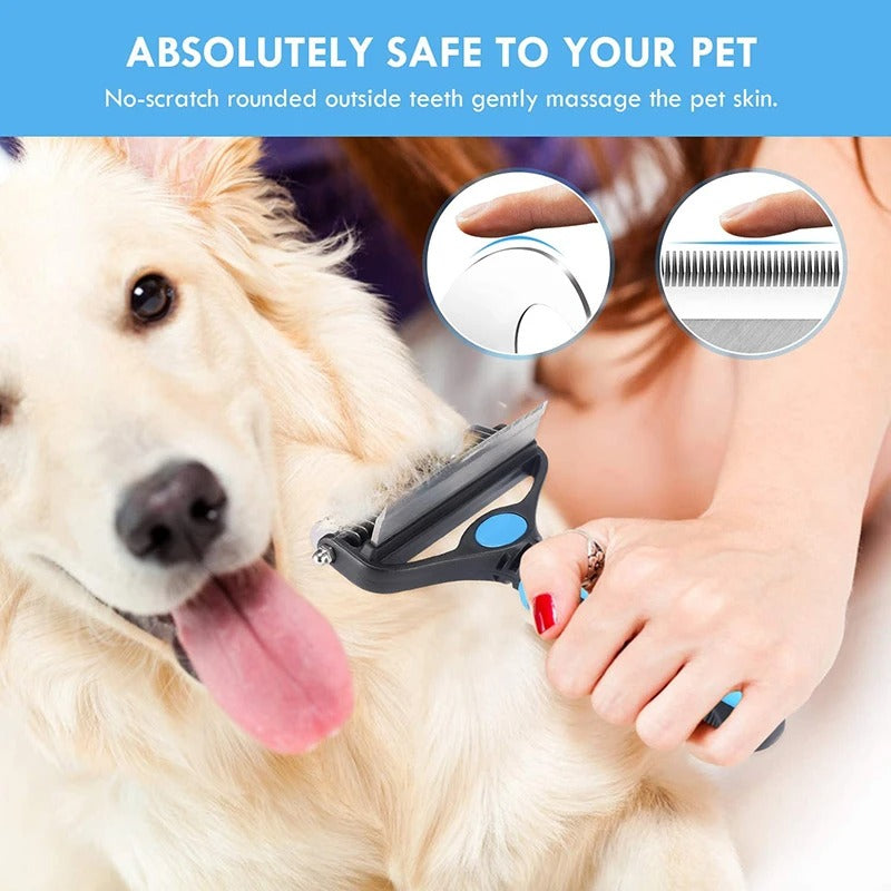 Professional 2-in-1 dog grooming brush, view 6 - MRSLM