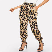 high waist leopard print pants, view 4 - MRSLM