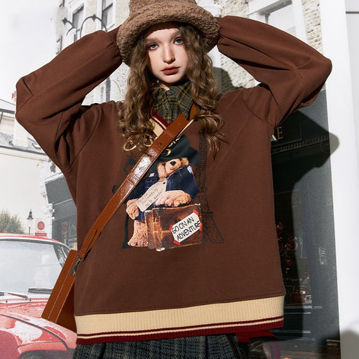 kawaii spliced hoodie for women - MRSLM