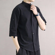 cotton and linen men's shirt, view 6 - MRSLM