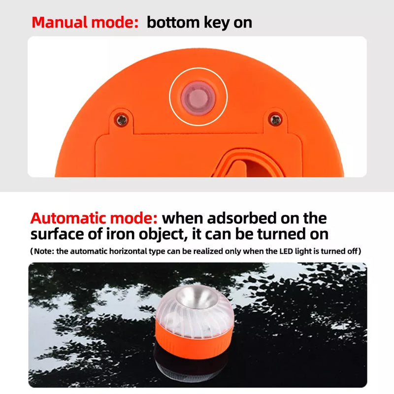 Magnetic emergency LED strobe beacon light, view 4 - MRSLM