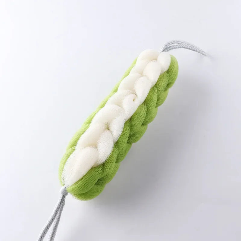 twisted mesh bath scrubber, view 2 - MRSLM