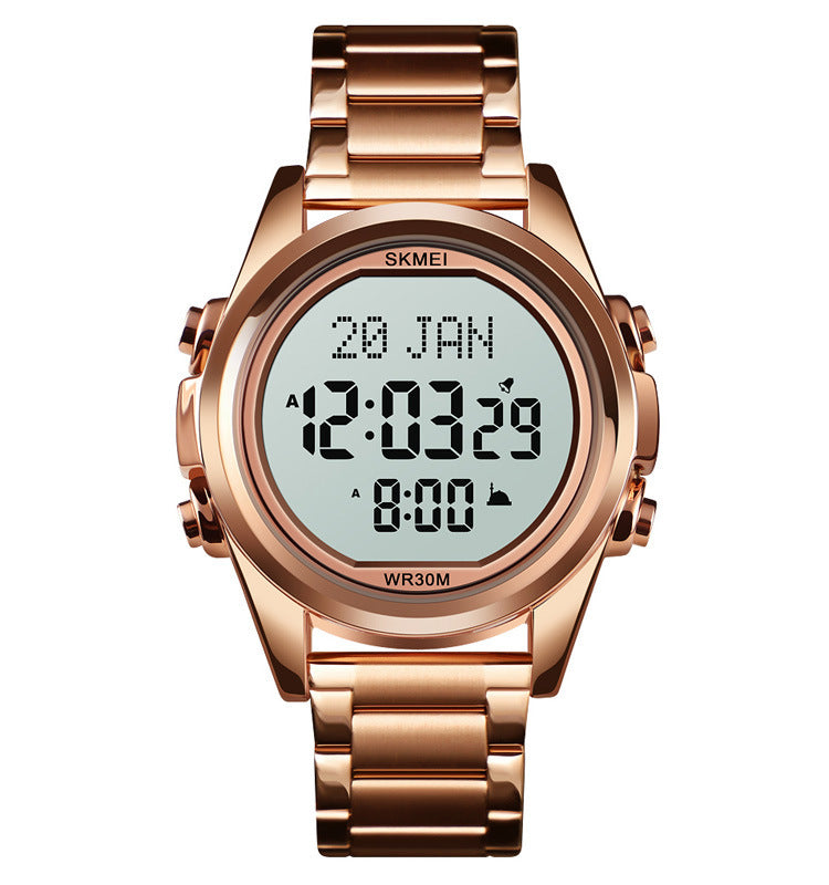 men's electronic steel watch, view 3 - MRSLM
