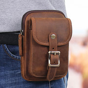 men's leather belt phone bag, view 3 - MRSLM