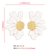 flower petal stud earrings, view 14 - MRSLM