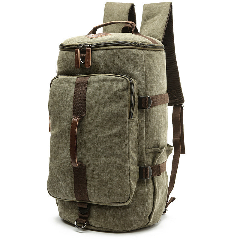 cylinder canvas backpack, view 4 - MRSLM