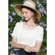 square neck puff sleeve t-shirt, view 6 - MRSLM