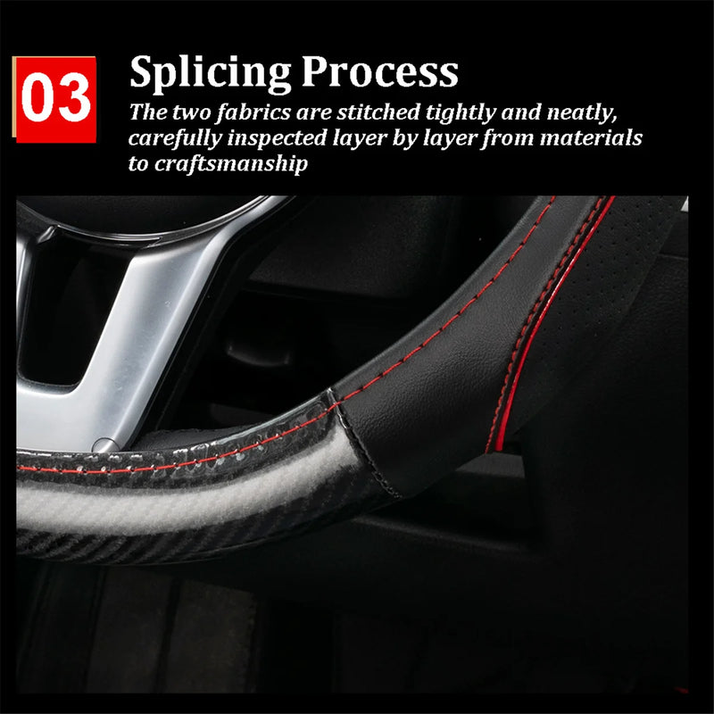 flat bottom D-shape steering wheel cover, view 7 - MRSLM