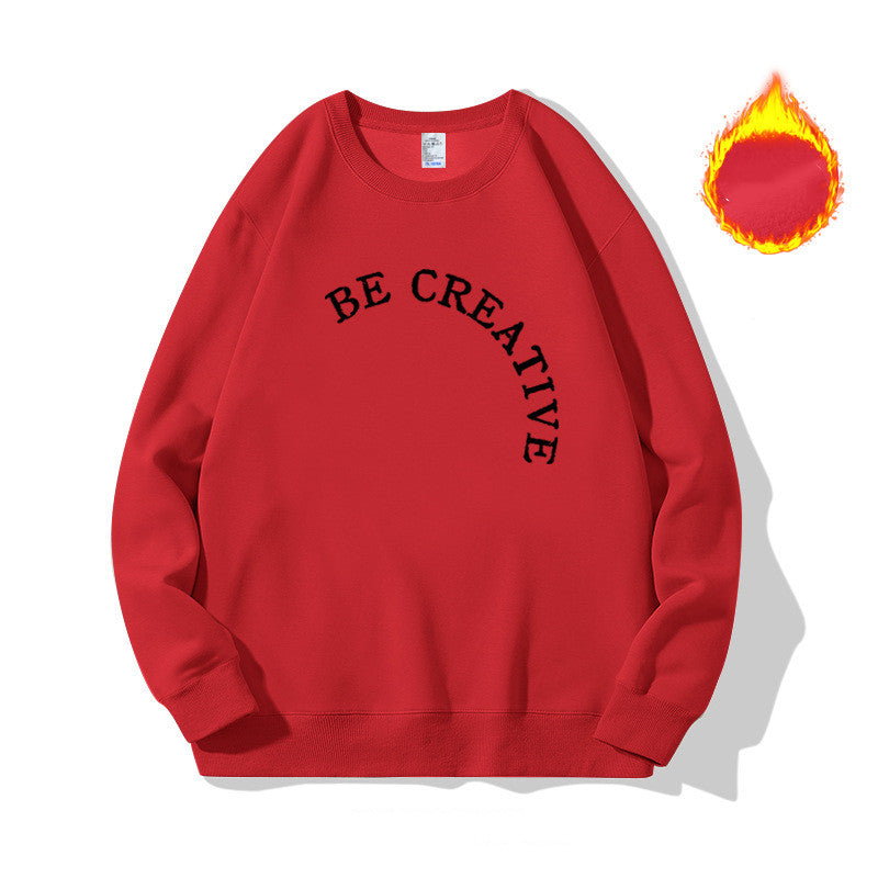 loose thick round neck sweatshirt, view 3 - MRSLM