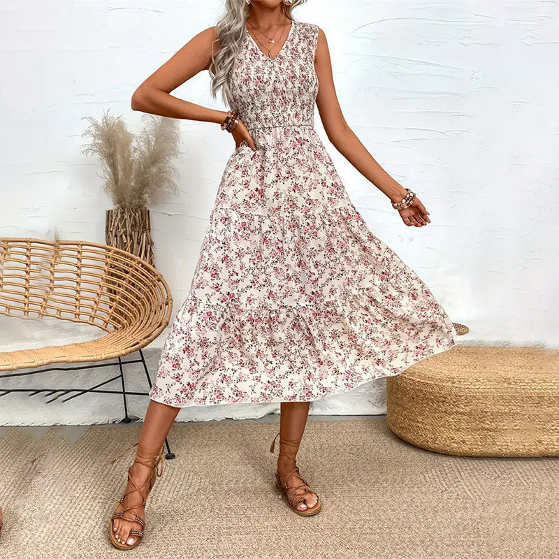 floral flounce sleeveless dress - MRSLM