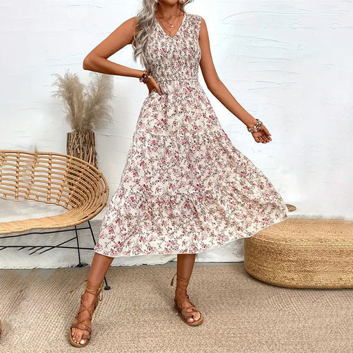 floral flounce sleeveless dress - MRSLM