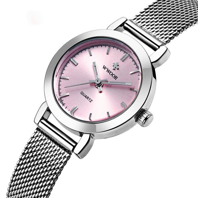 women's mesh band quartz watch, view 7 - MRSLM