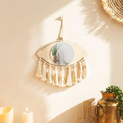 boho macrame eye mirror wall decor - MRSLM