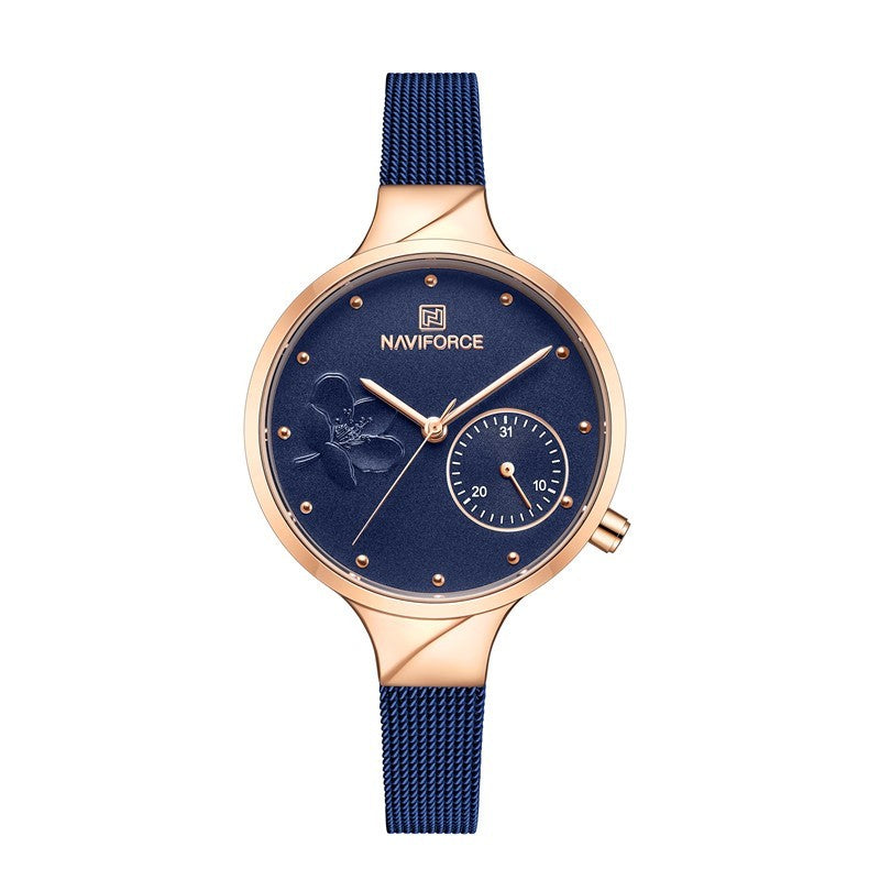 women's mesh strap quartz watch, view 6 - MRSLM