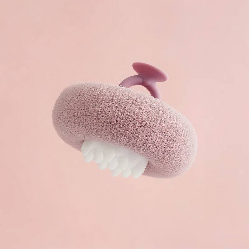 flower pattern bath sponge ball, view 4 - MRSLM
