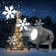 Rotating Christmas snowflake LED projector light, view 4 - MRSLM