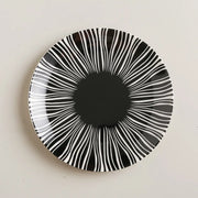 geometric pattern ceramic dinner plate set, view 6 - MRSLM