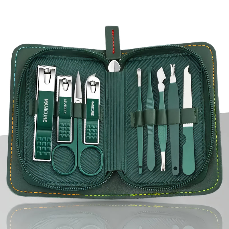 9-piece stainless steel manicure set, view 8 - MRSLM
