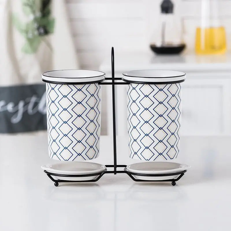ceramic chopsticks tube set, view 3 - MRSLM