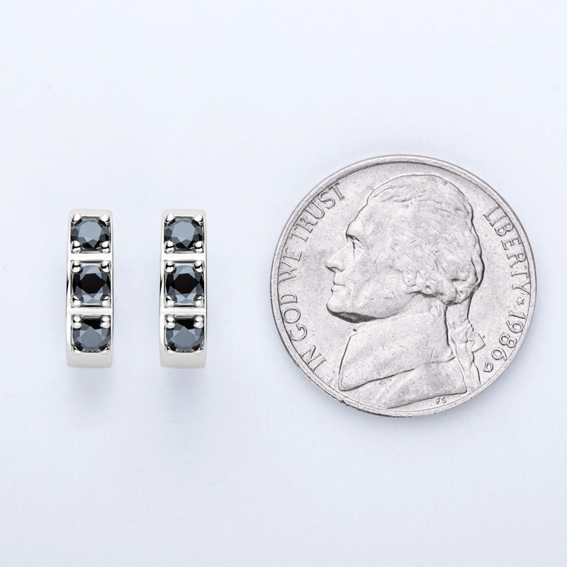 S925 silver moissanite ear clips, view 10 - MRSLM
