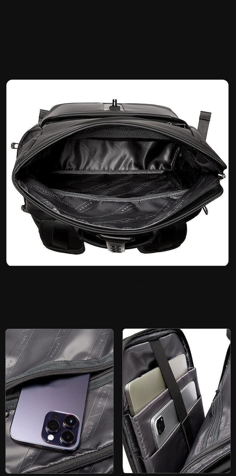 men's leisure business backpack, view 7 - MRSLM
